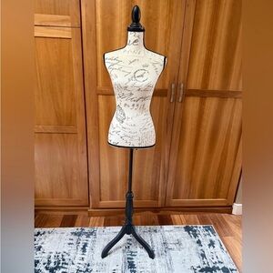 Elegant Script Mannequin with Black Stand